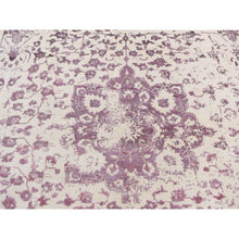Load image into Gallery viewer, 9&#39;2&quot;x12&#39;1&quot; Ivory, Wool and Silk, Handmade, Broken and Erased Persian Medallion Design, Oriental Rug FWR485460