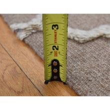 Load image into Gallery viewer, 5&#39;x7&#39; Beaver Brown, Pure Wool, Hand Knotted, Mixed Kilim and Piled Design, Hi and Lo, Oriental Rug FWR485526
