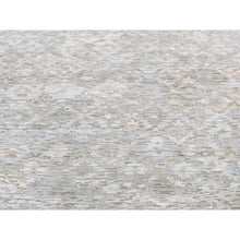 Load image into Gallery viewer, 8&#39;x10&#39; Cloud Gray, THE PASTEL COLLECTION, Very Soft to The Touch, Silk with Textured Wool, Hand Knotted, Oriental Rug FWR485574