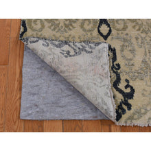 Load image into Gallery viewer, 5&#39;10&quot;x8&#39;7&quot; Almond Brown, Tone on Tone Ikat Design, Pure Wool, Hand Knotted, Oriental Rug FWR485784