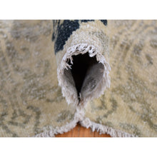 Load image into Gallery viewer, 5&#39;10&quot;x8&#39;7&quot; Almond Brown, Tone on Tone Ikat Design, Pure Wool, Hand Knotted, Oriental Rug FWR485784