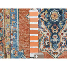 Load image into Gallery viewer, 3&#39;1&quot;x5&#39; Burnt Orange Afghan Peshawar with Bakshaish Design Hand Knotted, Natural Dyes, Pure Wool Oriental Rug FWR486084
