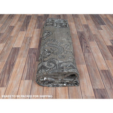 Load image into Gallery viewer, 7&#39;x10&#39; Chocolate Brown, Vintage Persian Bakhtiar Sheared Low Natural Dyes, Distressed Look Worn Wool Hand Knotted, Oriental Rug FWR486126
