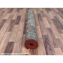 Load image into Gallery viewer, 3&#39;7&quot;x9&#39;9&quot; Almond Brown, Distressed Look Worn Wool Hand Knotted, Vintage Persian Lilahan Sheared Low, Wide Runner Oriental Rug FWR486366