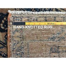 Load image into Gallery viewer, 3&#39;5&quot;x10&#39;6&quot; Sunset Colors, Vintage Persian Karajeh Sheared Low Distressed Look Worn Wool Hand Knotted, Wide Runner Oriental Rug FWR486462