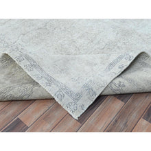 Load image into Gallery viewer, 9&#39;7&quot;x13&#39;2&quot; Beige Hand Knotted Vintage Persian Tabriz Worn Wool, Sheared Low Distressed Look, Shabby Chic Oriental Rug FWR486750