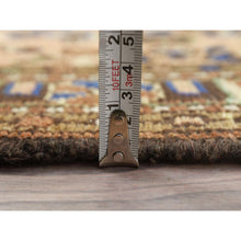 Load image into Gallery viewer, 3&#39;5&quot;x13&#39;7&quot; Peach Color, Vintage Persian Lilahan Cropped Thin, Distressed Look Worn Wool Hand Knotted, Wide Runner Oriental Rug FWR486888