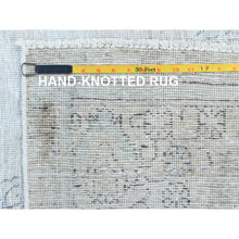 Load image into Gallery viewer, 7&#39;1&quot;x10&#39;8&quot; Beige Vintage Persian Tabriz Hand Knotted Worn Wool, Sheared Low, Distressed Look Shabby Chic Oriental Rug FWR487686