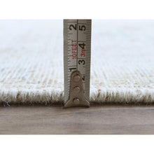 Load image into Gallery viewer, 8&#39;1&quot;x10&#39;9&quot; Beige Shabby Chic Vintage Persian Tabriz Hand Knotted Worn Wool, Cropped Thin, Distressed Look Oriental Rug FWR487710