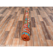 Load image into Gallery viewer, 4&#39;2&quot;x6&#39; Colorful, Hand Woven, Afghan Kilim with Geometric Design, Pure Wool, Vegetable Dyes, Flat Weave, Reversible Oriental Rug FWR487992