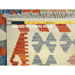 10'4"x16'1" Colorful, Hand Woven Afghan Kilim with Geometric Design, Flat Weave Veggie Dyes Organic Wool, Reversible Oversized Oriental Rug FWR489558