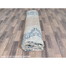 Load image into Gallery viewer, 9&#39;7&quot;x13&#39;2&quot; Beige Vintage Persian Kerman Shabby Chic, Sheared Low, Worn Wool Distressed Look Hand Knotted Oriental Rug FWR489768
