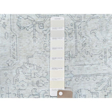 Load image into Gallery viewer, 9&#39;7&quot;x12&#39;3&quot; Ivory, Vintage Persian Tabriz Cropped Thin Distressed Look, Shabby Chic Worn Wool Hand Knotted, Oriental Rug FWR490104
