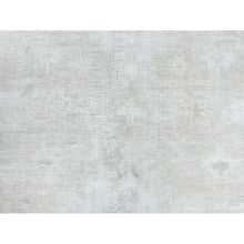 Load image into Gallery viewer, 6&#39;5&quot;x8&#39; Ivory, Shabby Chic Worn Wool Hand Knotted, Vintage Persian Tabriz Sheared Low Distressed Look, Oriental Rug FWR490266