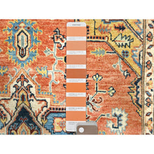 Load image into Gallery viewer, 4&#39;x5&#39;10&quot; Burnt Orange Hand Knotted Pure Wool, Natural Dyes, Afghan Peshawar With Heriz Design Oriental Rug FWR490356