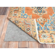 Load image into Gallery viewer, 3&#39;x4&#39;10&quot; Burnt Orange Hand Knotted Pure Wool Natural Dyes, Afghan Peshawar with Bakshaish Design Oriental Rug FWR490368