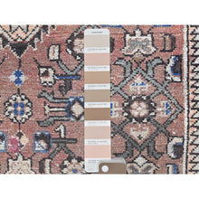 Load image into Gallery viewer, 3&#39;4&quot;x10&#39; Almond Brown, Vintage Persian Hamadan with Geometric Medallion, Pure Wool Hand Knotted, Clean, Cropped Thin, Wide Runner Oriental Rug FWR491106