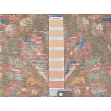 Load image into Gallery viewer, 3&#39;x10&#39;1&quot; Taupe, Worn Down, Bohemian Vintage Persian Lilahan, Hand Knotted, Pure Wool, Professionally Cleaned Wide Runner Oriental Rug FWR491376