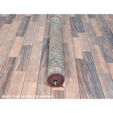 Load image into Gallery viewer, 3&#39;5&quot;x5&#39;8&quot; Honey Brown, Vintage Persian Hamadan with Small Repetitive Boteh Design and Center Medallion, Hand Knotted, Pure Wool, Cropped Thin, Clean Oriental Rug FWR491544