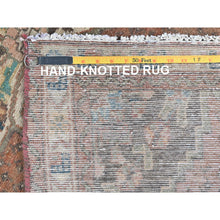 Load image into Gallery viewer, 3&#39;5&quot;x5&#39;8&quot; Honey Brown, Vintage Persian Hamadan with Small Repetitive Boteh Design and Center Medallion, Hand Knotted, Pure Wool, Cropped Thin, Clean Oriental Rug FWR491544