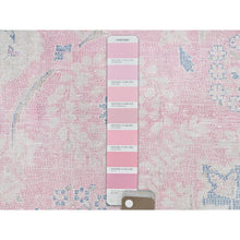 Load image into Gallery viewer, 8&#39;5&quot;x11&#39;9&quot; Soft Pink, Vintage Persian Kerman, Sheared Low Distressed Look, Worn Wool Hand Knotted, Oriental Rug FWR491580