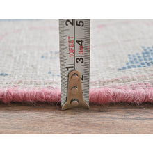 Load image into Gallery viewer, 8&#39;5&quot;x11&#39;9&quot; Soft Pink, Vintage Persian Kerman, Sheared Low Distressed Look, Worn Wool Hand Knotted, Oriental Rug FWR491580