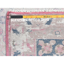 Load image into Gallery viewer, 8&#39;5&quot;x11&#39;9&quot; Soft Pink, Vintage Persian Kerman, Sheared Low Distressed Look, Worn Wool Hand Knotted, Oriental Rug FWR491580