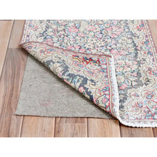 Load image into Gallery viewer, 1&#39;8&quot;x2&#39;4&quot; Colorful, Worn Wool Hand Knotted, Old Persian Kerman Cropped Thin Distressed Look, Oriental Mat Rug FWR491766