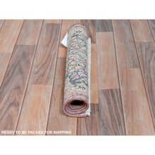 Load image into Gallery viewer, 1&#39;8&quot;x2&#39;4&quot; Colorful, Worn Wool Hand Knotted, Old Persian Kerman Cropped Thin Distressed Look, Oriental Mat Rug FWR491766