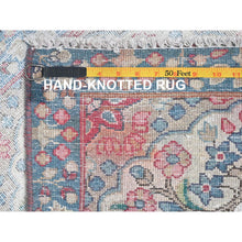 Load image into Gallery viewer, 2&#39;x2&#39;7&quot; Ivory, Vintage Persian Kerman Sheared Low, Distressed Look Worn Wool Hand Knotted, Mat Oriental Rug FWR491796