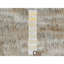 Load image into Gallery viewer, 3&#39;2&quot;x5&#39;6&quot; Beige, Hand Knotted Shaggy Moroccan, Exotic Texture Undyed Natural Wool, Oriental Rug FWR492150