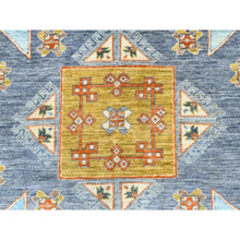 Load image into Gallery viewer, 8&#39;3&quot;x9&#39;7&quot; Silver Gray, Dense Weave Organic Wool, Hand Knotted Armenian Inspired Caucasian Design, 200 KPSI Vegetable Dyes, Oriental Rug FWR492174