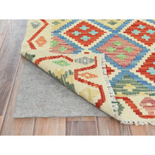 Load image into Gallery viewer, 2&#39;9&quot;x8&#39;3&quot; Colorful, Afghan Kilim with Geometric Design Natural Dyes, Flat Weave Organic Wool, Hand Woven Reversible, Runner Oriental Rug FWR493044