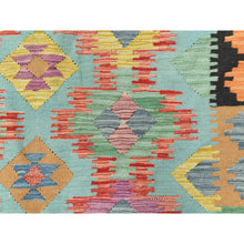 Load image into Gallery viewer, 5&#39;x6&#39;7&quot; Colorful, Hand Woven Afghan Kilim with Geometric Design, Natural Dyes Flat Weave, Extra Soft Wool Reversible, Oriental Rug FWR493428