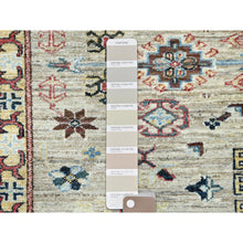 Load image into Gallery viewer, 8&#39;x9&#39;6&quot; Cream, Afghan Super Kazak with Large Medallions, Vegetable Dyes Dense Weave, Extra Soft Wool Hand Knotted, Oriental Rug FWR493938