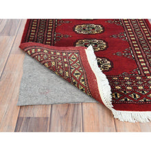 Load image into Gallery viewer, 2&#39;x3&#39; Deep and Rich Red, Mori Bokara with Geometric Medallions Design, Extra Soft Wool Hand Knotted, Mat Oriental Rug FWR494478