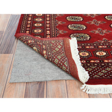 Load image into Gallery viewer, 4&#39;x6&#39;3&quot; Deep and Rich Red, Mori Bokara with Geometric Medallions Design, Extra Soft Wool Hand Knotted, Oriental Rug FWR494508