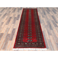 Load image into Gallery viewer, 2&#39;4&quot;x8&#39; Deep and Rich Red, Super Bokara 250 KPSI, Silky Wool Hand Knotted, Runner Oriental Rug FWR494982