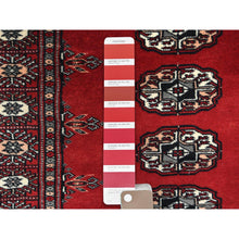 Load image into Gallery viewer, 2&#39;4&quot;x8&#39; Deep and Rich Red, Super Bokara 250 KPSI, Silky Wool Hand Knotted, Runner Oriental Rug FWR494982