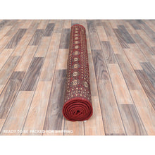 Load image into Gallery viewer, 4&#39;x6&#39;4&quot; Deep and Rich Red Super Bokara with Geometric Medallions 250 KPSI, Silky Wool Hand Knotted, Oriental Rug FWR494994