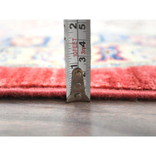 Load image into Gallery viewer, 12&#39;1&quot;x16&#39; Rich Red, Densely Woven Extra Soft Wool, Hand Knotted Afghan Super Kazak with Tribal Medallions, Natural Dyes, Oversized Oriental Rug FWR495168