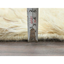 Load image into Gallery viewer, 3&#39;1&quot;x5&#39;3&quot; Beige, Shaggy Moroccan Exotic Texture, Undyed Natural Wool Hand Knotted, Oriental Rug FWR495420