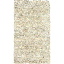 Load image into Gallery viewer, 3&#39;x5&#39;4&quot; Beige, Undyed Natural Wool Hand Knotted, Shaggy Moroccan Exotic Texture, Oriental Rug FWR495432