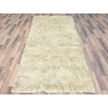 Load image into Gallery viewer, 3&#39;x5&#39;4&quot; Beige, Undyed Natural Wool Hand Knotted, Shaggy Moroccan Exotic Texture, Oriental Rug FWR495432