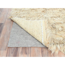 Load image into Gallery viewer, 3&#39;x5&#39;4&quot; Beige, Undyed Natural Wool Hand Knotted, Shaggy Moroccan Exotic Texture, Oriental Rug FWR495432