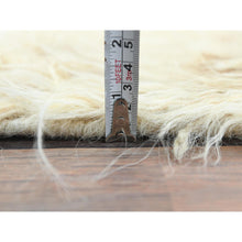 Load image into Gallery viewer, 2&#39;7&quot;x10&#39;1&quot; Beige, Shaggy Moroccan Exotic Texture, Undyed Natural Wool Hand Knotted, Runner Oriental Rug FWR495438