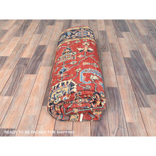 Load image into Gallery viewer, 6&#39;x8&#39;5&quot; Imperial Red, Extra Soft Wool Hand Knotted, Afghan Peshawar with All Over Heriz Design Natural Dyes, Oriental Rug FWR496074