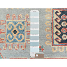 Load image into Gallery viewer, 7&#39;9&quot;x10&#39;8&quot; Ash Gray, Special Kazak with All Over Medallions Natural Dyes, 100% Wool Hand Knotted, Oriental Rug FWR496236