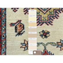 Load image into Gallery viewer, 2&#39;7&quot;x8&#39;6&quot; Ivory, Dense Weave Extra Soft Wool, Hand Knotted Afghan Super Kazak Natural Dyes, Runner Oriental Rug FWR496398