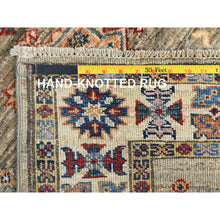 Load image into Gallery viewer, 2&#39;10&quot;x8&#39;3&quot; Ecru Color, 100% Wool Hand Knotted, Afghan Super Kazak, Natural Dyes Densely Woven, Runner Oriental Rug FWR496416